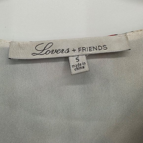 Lovers + Friends Gracie Green Split Sleeve Geometric Shift Boho Crop Top Small - Picture 2 of 9